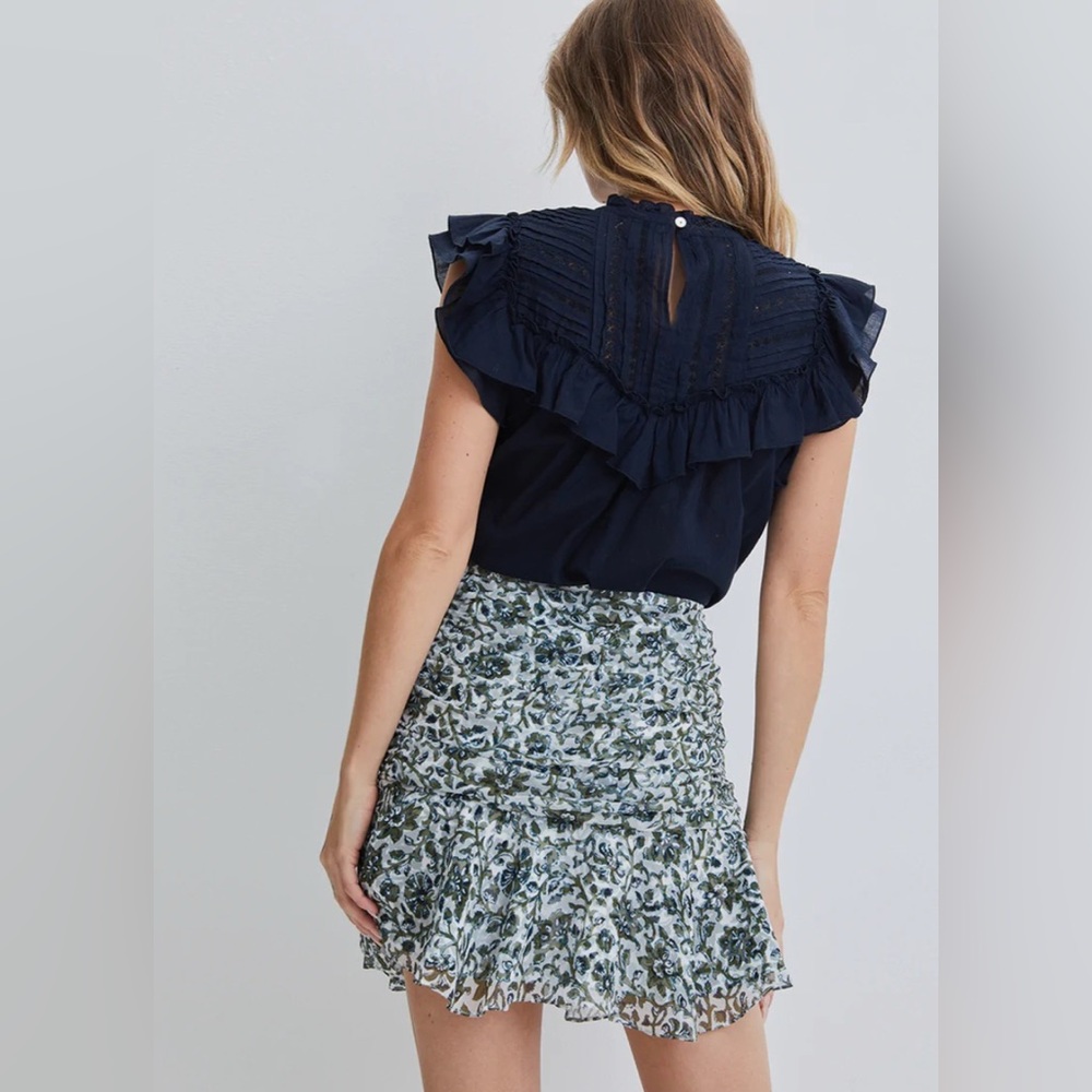 NWOT Veronica Beard Taras Mini Skirt in Off-White Multi; Size 2 - Picture 4 of 10